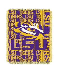 The Northwest Company LSU  College 48x60 Triple Woven Jacquard Throw - Double Play Series