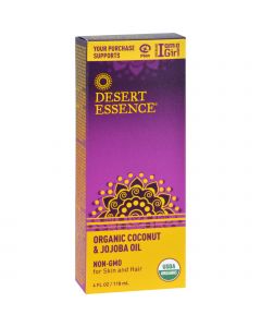 Desert Essence Coconut and Jojoba Oil - Organic - 4 oz