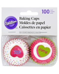 Wilton Mini Baking Cups-Words Can Express 100/Pkg