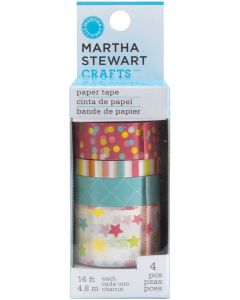 Martha Stewart Modern Festive Paper Tape 16' 4/Pkg-