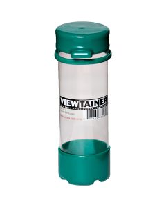 Viewtainer Tethered Cap Storage Container 2"X6"-Green