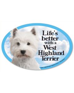 Prismatix Decal Cat & Dog Magnets-West Highland Terrier