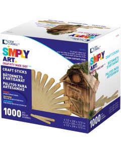 Loew-Cornell Simply Art Wood Craft Sticks-Natural 4.5" 1,000/Pkg