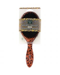 Earth Therapeutics Large Lacquer Pin Cushion Brush with Leopard Design - 1 Brush