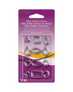 Polyform Premo Sculpey Mini Metal Cutters 12/Pkg-Geometric