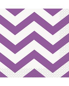 Unique Industries Beverage Napkins 5"X5" 16/Pkg-Pretty Purple Chevron