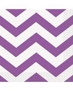 Unique Industries Beverage Napkins 5"X5" 16/Pkg-Pretty Purple Chevron