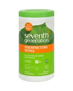 Seventh Generation Disinfecting Wipes Lemongrass and Citrus - 70 Wipes - Case of 6