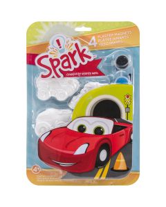 Colorbok Plaster Magnet Kit-Cars