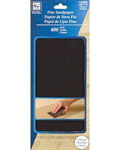 Loew-Cornell Fine Sandpaper 3.66"X9" 3/Pkg-400 Grit