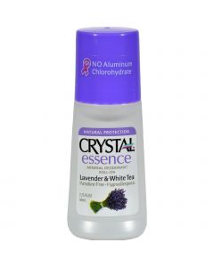 Crystal Essence Roll On Deodorant Lavender and White Tea - 2.25 fl oz