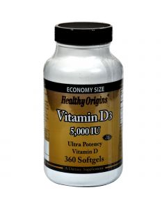 Healthy Origins Vitamin D3 - 5000 IU - 360 Softgels