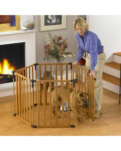 North States 3-in-1 Wood Superyard Pet Pen 6 panel Wood 24" x 30"