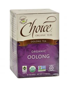 Choice Organic Teas Oolong Tea - 16 Tea Bags - Case of 6