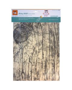 Arc Crafts BARC Wood Sheet W/Adhesive Backing 8.5"X11"-Rustic White Birch