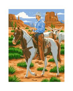 Reeves Junior Paint By Number Kit 9"X12"-Cowboy