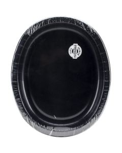 Creative Converting Dinner Platter 10"X12" 8/Pkg-Black