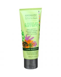 Andalou Naturals Hand Cream - A Force of Nature Shea Butter plus Coconut Water - Lime Blossom - 3.4 oz