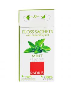 Radius Floss Sachets with Natural Xylitol - Mint - Case of 20