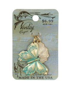 Vintaj Metal Accents-Fluttering Wings 22mm & 38mm 2/Pkg