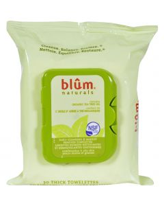 Blum Naturals Organic Tea Tree Oil Towelettes - 30 Towelettes - Case of 3