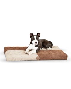 K&H Pet Products Quilted Memory Dream Pad 1" Small Blue / Gray 19.5" x 25" x 1"