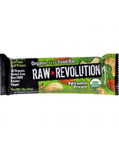 Raw Revolution Bar - Organic Spirulina Dream - Case of 12 - 1.8 oz