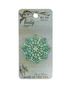 Vintaj Metal Accents-Verdigris Filigree 41mm 2/Pkg