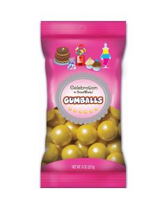 Celebrations By Sweetworks Gumballs 8oz-Shimmer (TM) Yellow - Celebrations By Sweetworks Gumballs 8oz-Shimmer (TM) Yellow
