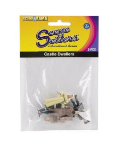 Woodland Scenics Scene Setters(R) Figurines-Castle Dwellers 5/Pkg - Scene Setters(R) Figurines-Castle Dwellers 5/Pkg