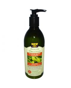 Avalon Organics Hand and Body Lotion Olive and Grape Seed Fragrance Free - 12 fl oz
