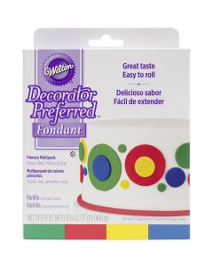 Wilton Decorator Preferred Fondant 4.4oz 4/Pkg-Primary