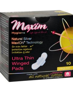 Maxim Hygiene Products Maxim Hygiene Pads with Wings - Regular - 10 count