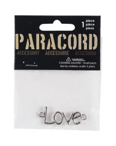 Midwest Design Paracord Charm -Silver Love 1/Pkg