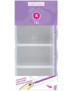 Craftmates Craft Mates Lockables 2XL Organizer 4 Compartments-9"X4.25"X1.25"