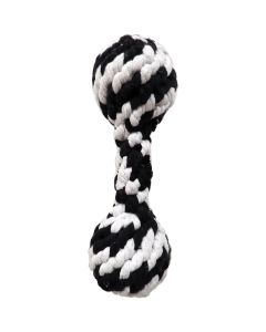 Scoochie Pet Products Super Scooch Braided Rope Squeaker Dumbbell Dog Toy 8"-Small