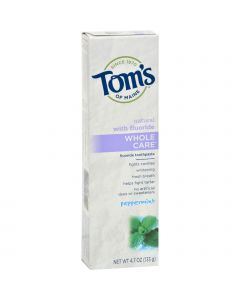 Tom's of Maine Whole Care Toothpaste Peppermint - 4.7 oz - Case of 6