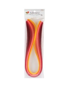 Quilled Creations Quilling Paper Mixed Colors .375" 100/Pkg-Warm (5 Colors) - Quilling Paper Mixed Colors .375" 100/Pkg-Warm (5 Colors)