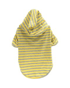 Nandog Pet Gear Stellar Pet Boutique Yellow Striped Hoodie-Small
