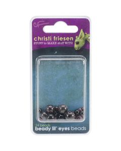 Great Create Christi Friesen Beady Lil' Glass Eyes 24/Pkg-Black