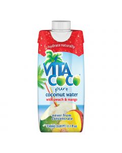 Vita Coco Coconut Water - Peach and Mango - Case of 12 - 330 ml