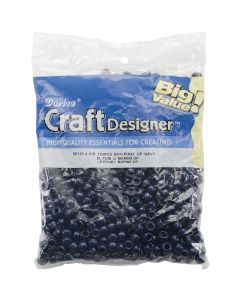 Darice Pony Beads 6mmX9mm 720/Pkg-Opaque Navy