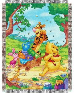 The Northwest Company Pooh - Sweet Summer Day 48"x60" Tapestry Throw