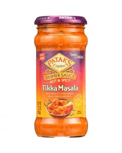 Patak's Pataks Simmer Sauce - Hot and Spicy - Tikka Masala - Hot - 12.3 oz - case of 6