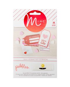 American Crafts Minc Tags-Pebbles Be Mine 2"X4", 18/Pkg