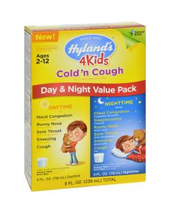 Hyland's Hylands Homepathic Cold 'n Cough - 4 Kids - Day Night Val - 4 fl oz - 2 ct