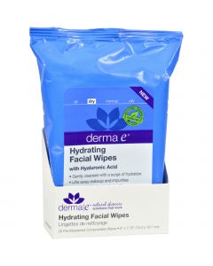Derma E Facial Wipes - Hydrating - 25 ct