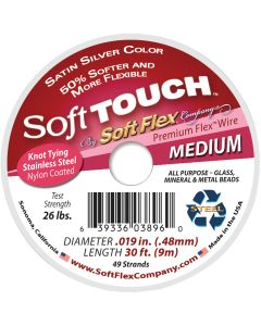 Soft Flex Soft Touch Wire 49-Strand .019"X30'-Silver