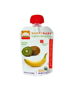 Happy Baby Organic Baby Food Stage 2 Banana and Kiwi - 3.5 oz - Case of 16