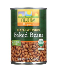 Field Day Beans - Organic - Baked - Maple and Onion - 15 oz - case of 12